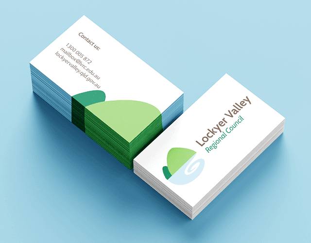 Alyssa Beauclerc's lockyer valley regional council business cards.